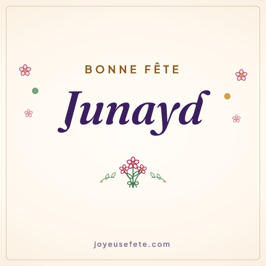 Image carrée « Bonne fête Junayd » pour WhatsApp