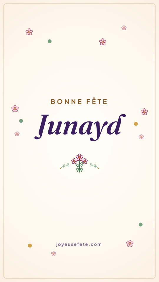 Image « Bonne fête Junayd » au format story