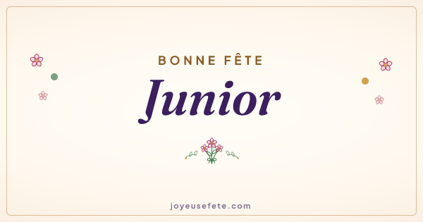 Image « Bonne fête Junior » au format large