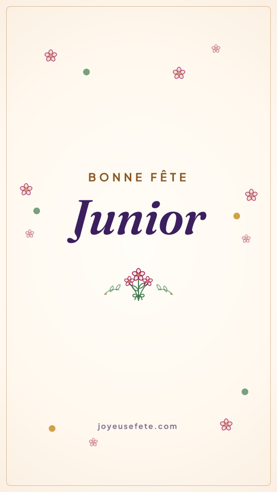 Image « Bonne fête Junior » au format story