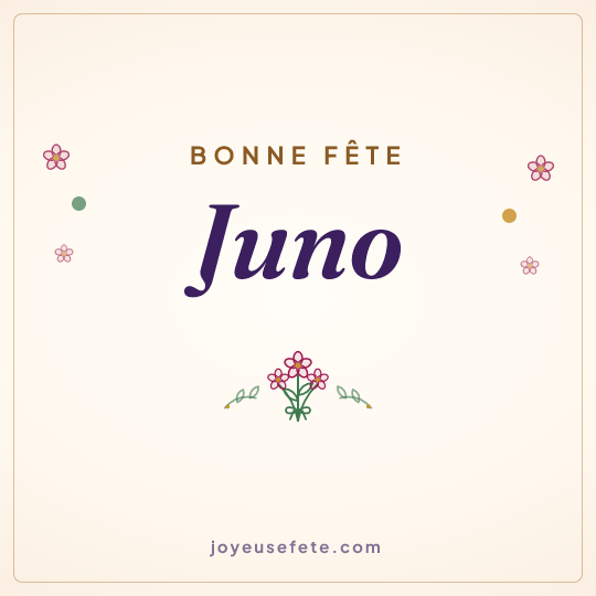 Image carrée « Bonne fête Juno » pour WhatsApp