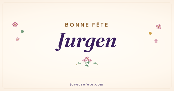 Image « Bonne fête Jurgen » au format large