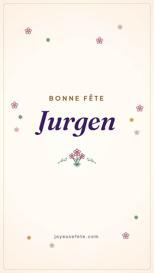 Image « Bonne fête Jurgen » au format story