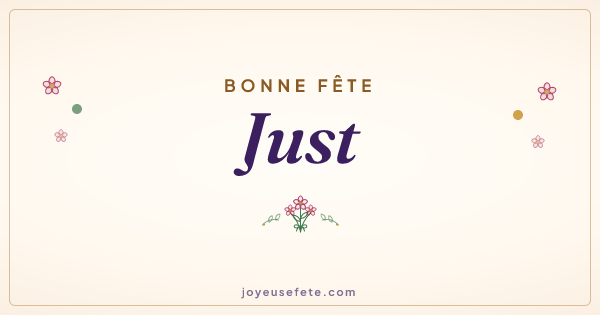 Image « Bonne fête Just » au format large
