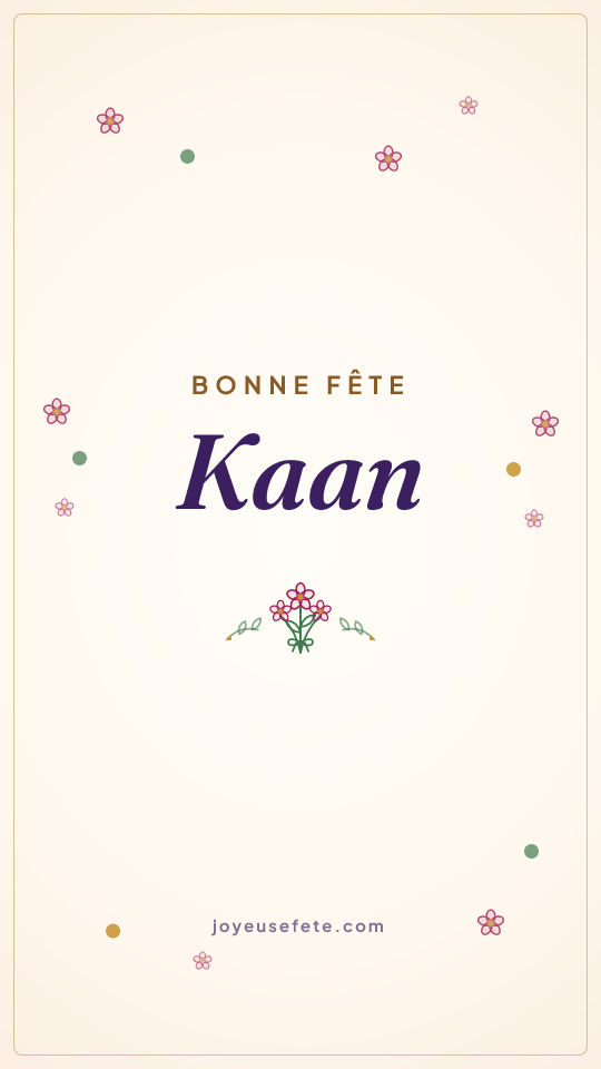 Image « Bonne fête Kaan » au format story