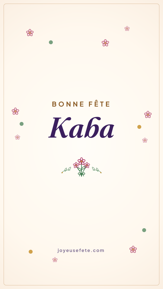 Image « Bonne fête Kaba » au format story