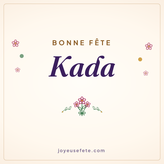 Image carrée « Bonne fête Kada » pour WhatsApp