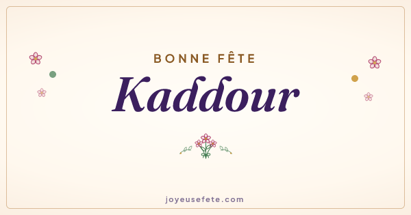 Image « Bonne fête Kaddour » au format large
