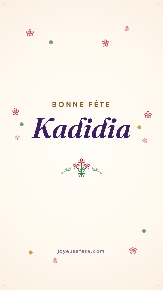 Image « Bonne fête Kadidia » au format story
