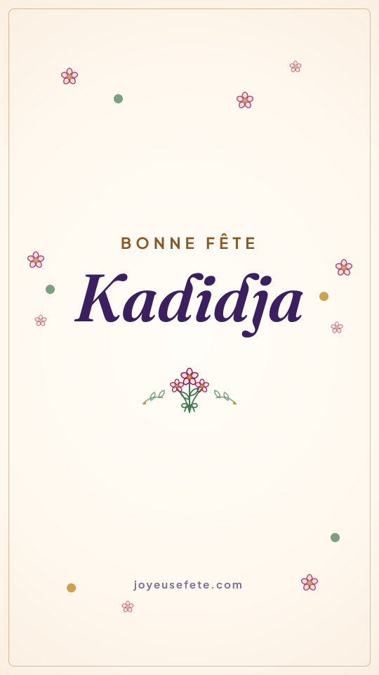 Image « Bonne fête Kadidja » au format story