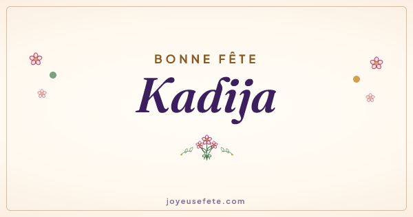 Image « Bonne fête Kadija » au format large