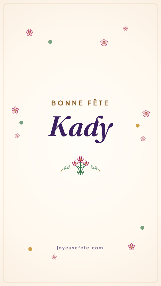 Image « Bonne fête Kady » au format story