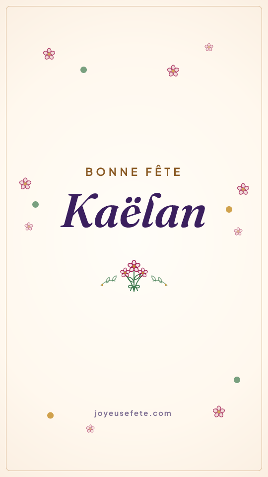 Image « Bonne fête Kaëlan » au format story
