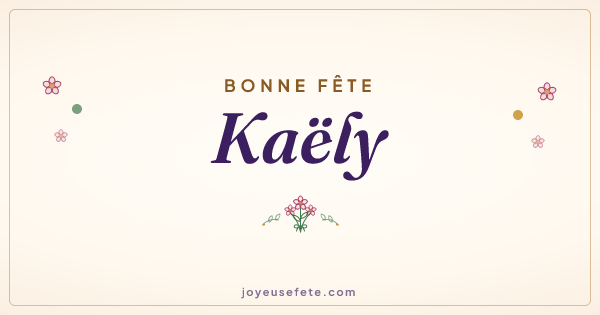 Image « Bonne fête Kaëly » au format large