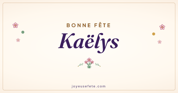 Image « Bonne fête Kaëlys » au format large