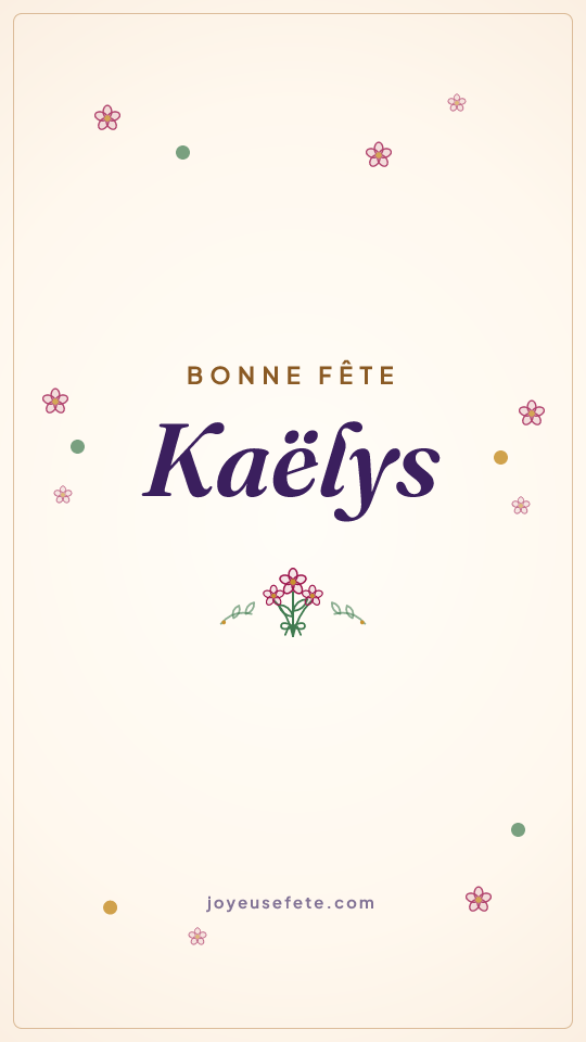 Image « Bonne fête Kaëlys » au format story