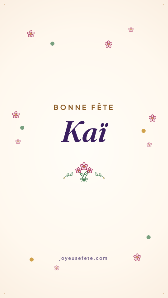 Image « Bonne fête Kaï » au format story