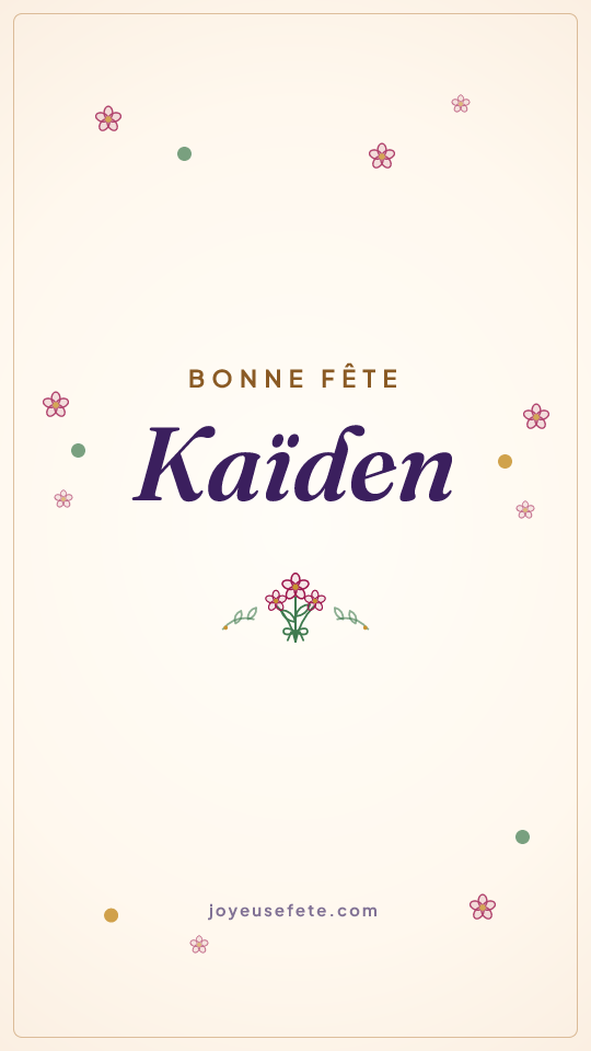 Image « Bonne fête Kaïden » au format story