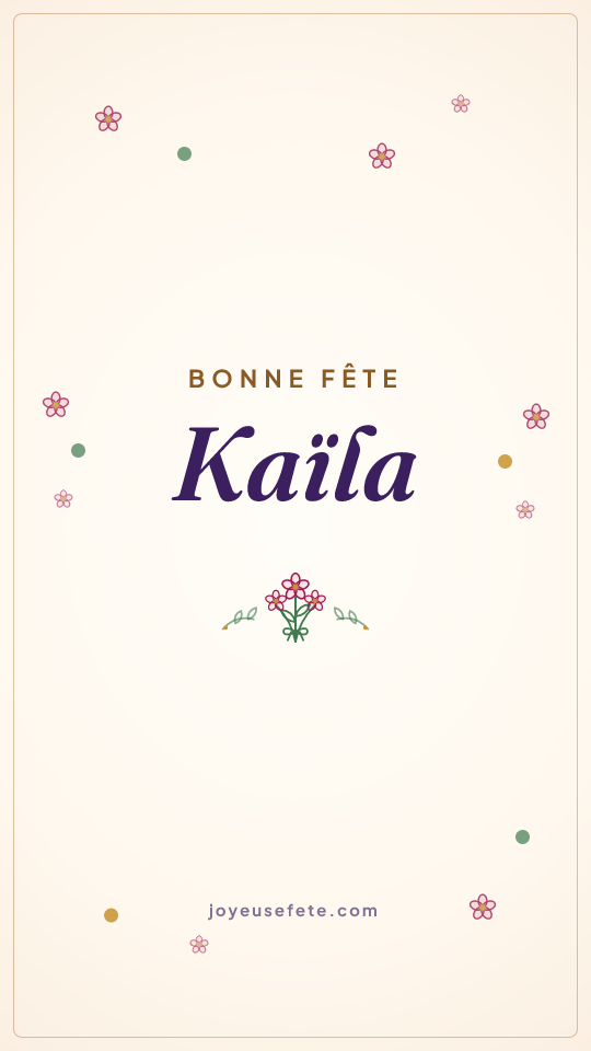 Image « Bonne fête Kaïla » au format story