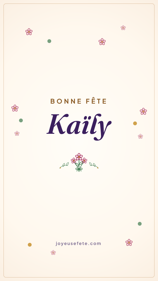 Image « Bonne fête Kaïly » au format story
