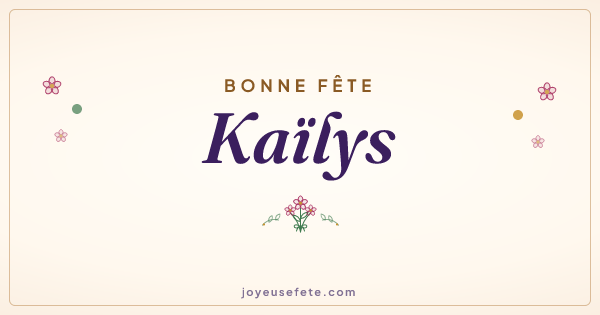 Image « Bonne fête Kaïlys » au format large