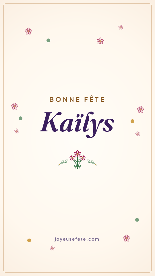 Image « Bonne fête Kaïlys » au format story
