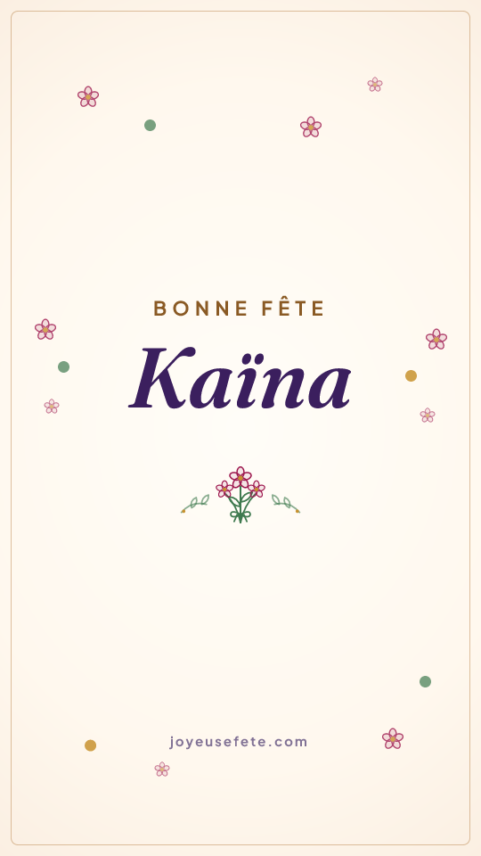 Image « Bonne fête Kaïna » au format story