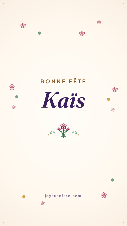 Image « Bonne fête Kaïs » au format story