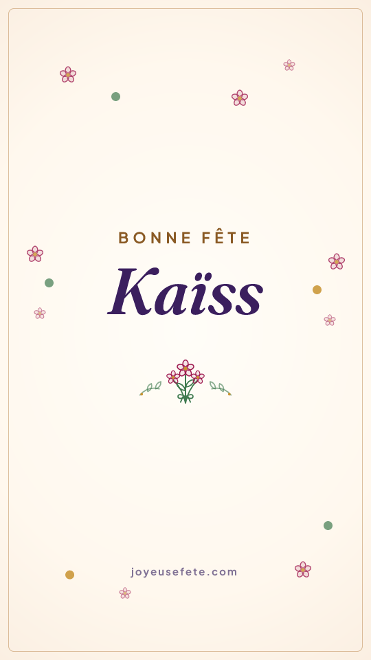 Image « Bonne fête Kaïss » au format story
