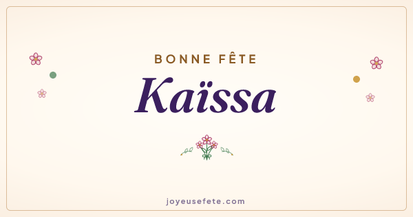 Image « Bonne fête Kaïssa » au format large