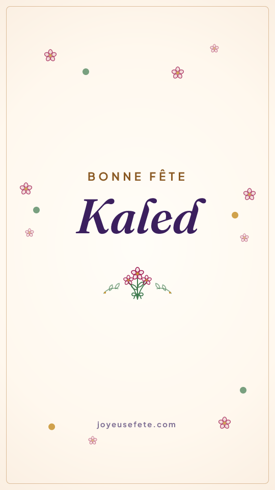 Image « Bonne fête Kaled » au format story