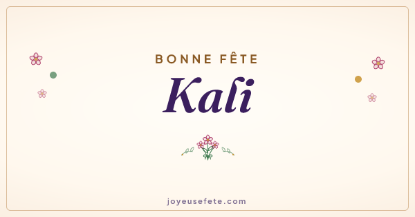 Image « Bonne fête Kali » au format large