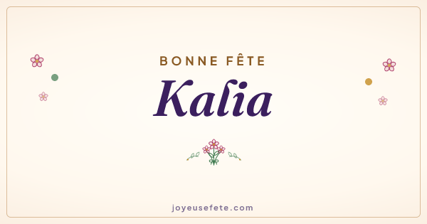 Image « Bonne fête Kalia » au format large