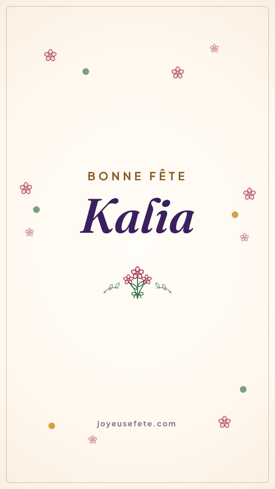 Image « Bonne fête Kalia » au format story