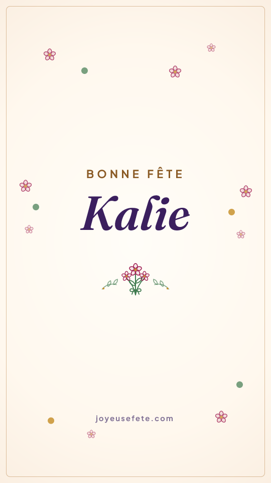 Image « Bonne fête Kalie » au format story