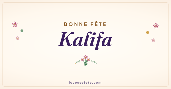 Image « Bonne fête Kalifa » au format large