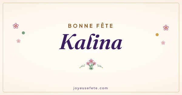 Image « Bonne fête Kalina » au format large