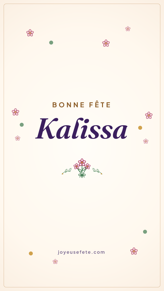 Image « Bonne fête Kalissa » au format story
