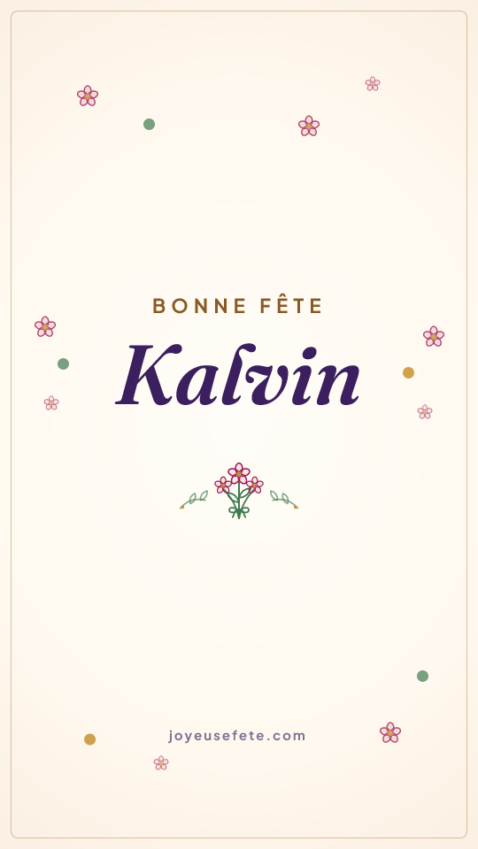 Image « Bonne fête Kalvin » au format story