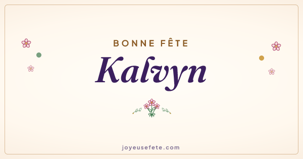 Image « Bonne fête Kalvyn » au format large