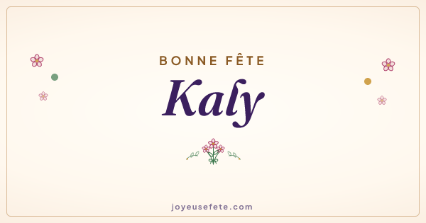 Image « Bonne fête Kaly » au format large