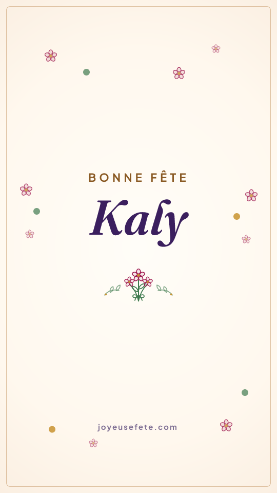 Image « Bonne fête Kaly » au format story