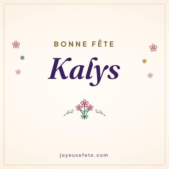 Image carrée « Bonne fête Kalys » pour WhatsApp