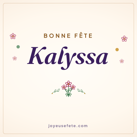 Image carrée « Bonne fête Kalyssa » pour WhatsApp