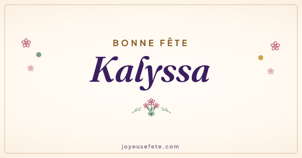 Image « Bonne fête Kalyssa » au format large