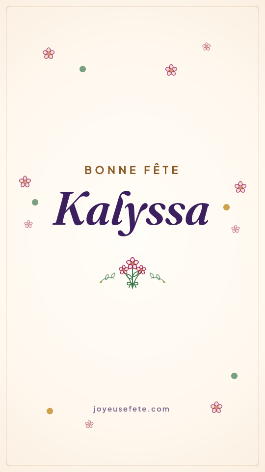 Image « Bonne fête Kalyssa » au format story