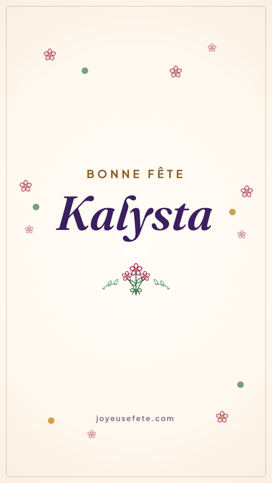 Image « Bonne fête Kalysta » au format story