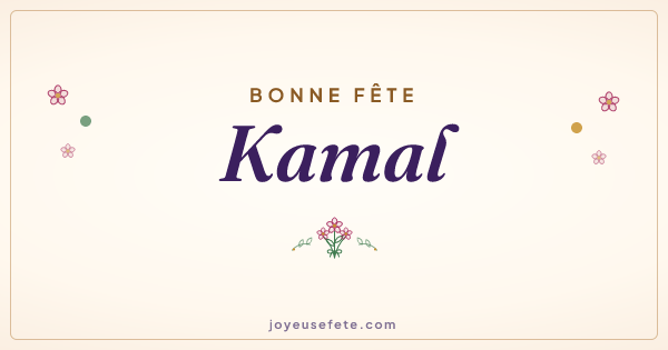 Image « Bonne fête Kamal » au format large