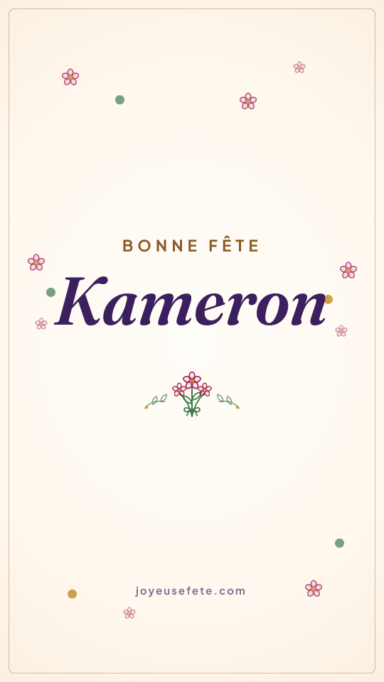 Image « Bonne fête Kameron » au format story