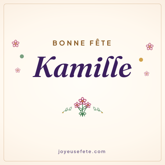 Image carrée « Bonne fête Kamille » pour WhatsApp